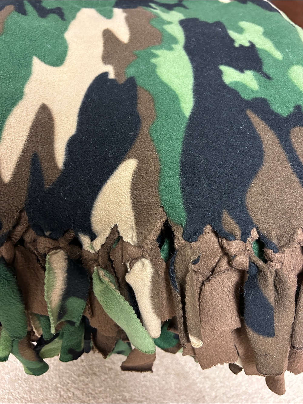 Camouflage Fleece Throw Blanket - Green Camo image 2
